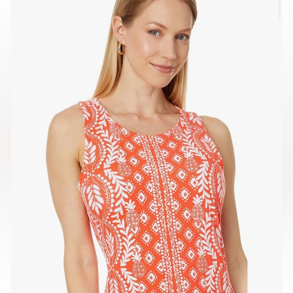 NWT Lilly Pulitzer Ulla Fitted Maxi Dress Flamingo Feather Harbor View SZ.SMALL - Picture 4 of 16